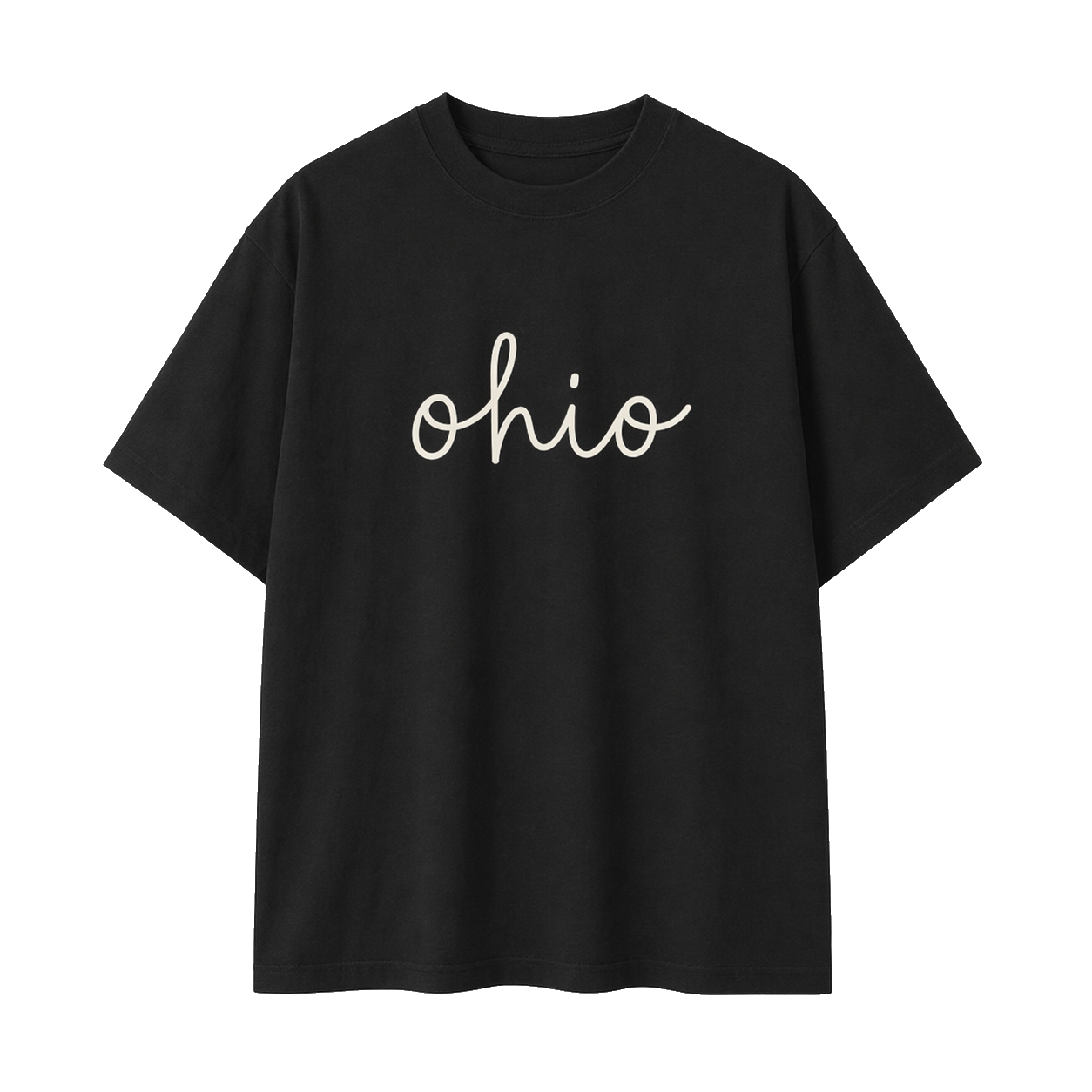 Collection 3 Ohio Essential Cotton T-Shirt - Black front