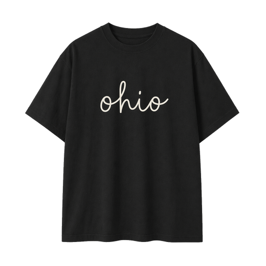 Collection 3 Ohio Essential Cotton T-Shirt - Black front