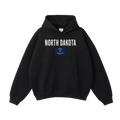 Collection 7 North Dakota Oversize Fleeced Hoodie - Black front