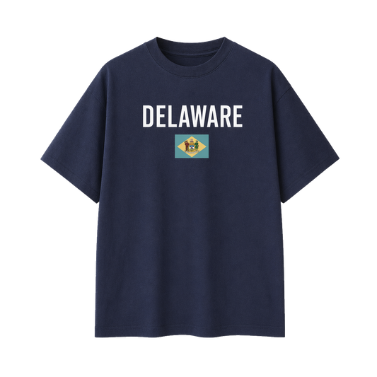Collection 7 Delaware Essential Cotton T-Shirt - Navy Blue front