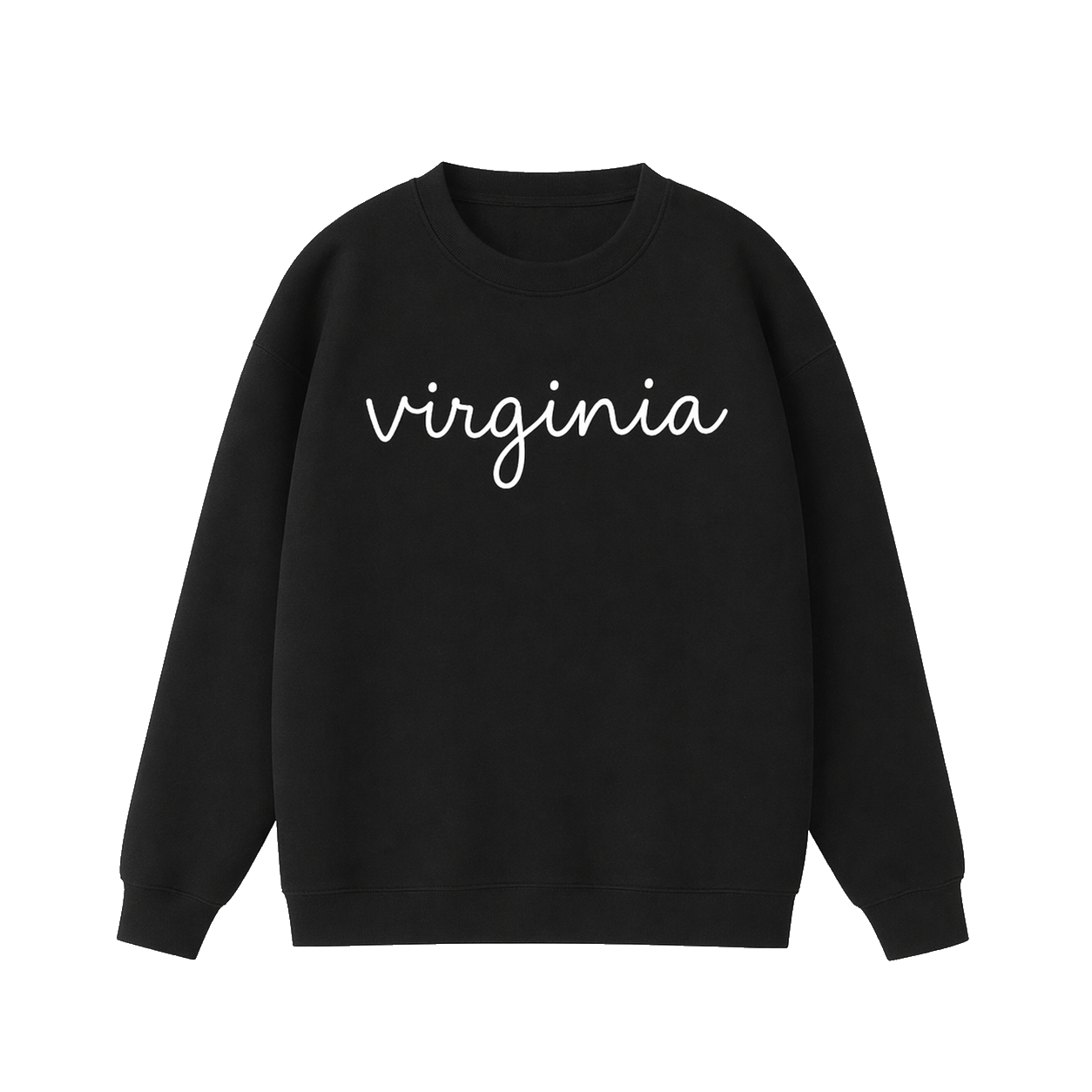 Collection 3 Virginia Essential Heavyweight Crewneck Sweatshirt - Black front