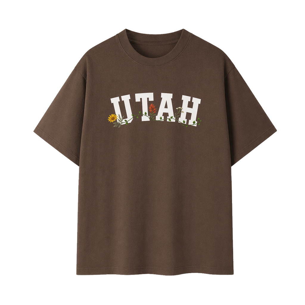 Collection 10 Utah Essential Cotton T-Shirt - Coffee front