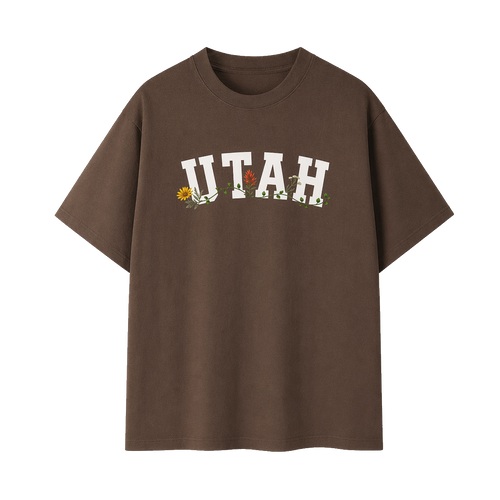 Collection 10 Utah Essential Cotton T-Shirt - Coffee front
