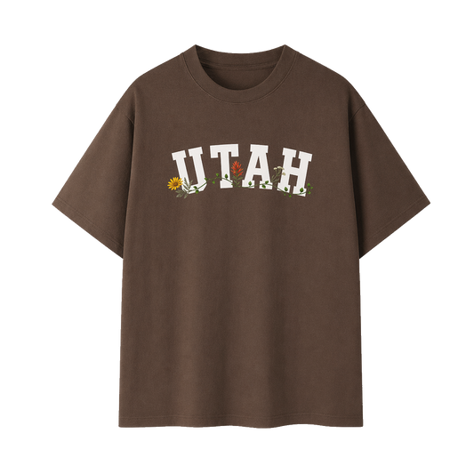 Collection 10 Utah Essential Cotton T-Shirt - Coffee front