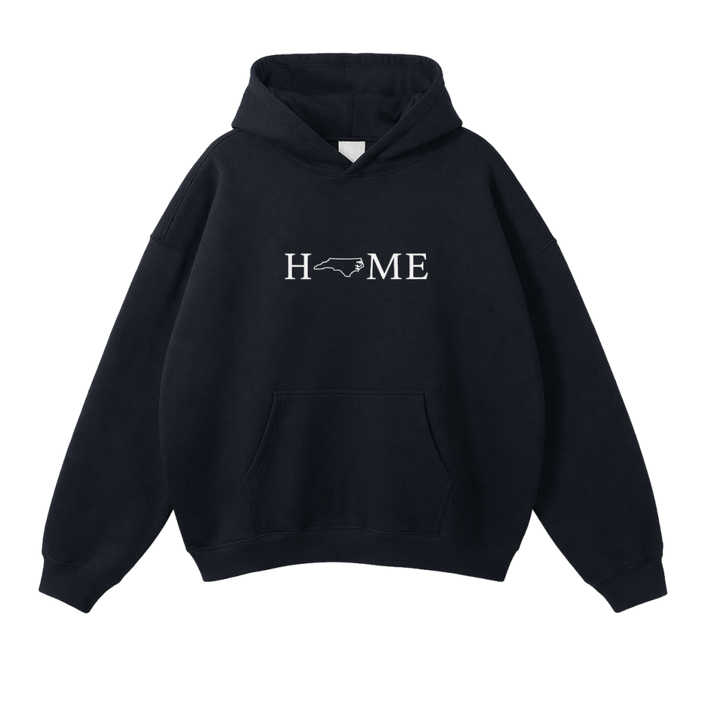 Collection 5 North Carolina Oversize Fleeced Hoodie - Black front