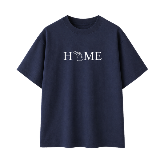 Collection 5 Michigan Essential Cotton T-Shirt - Navy Blue front