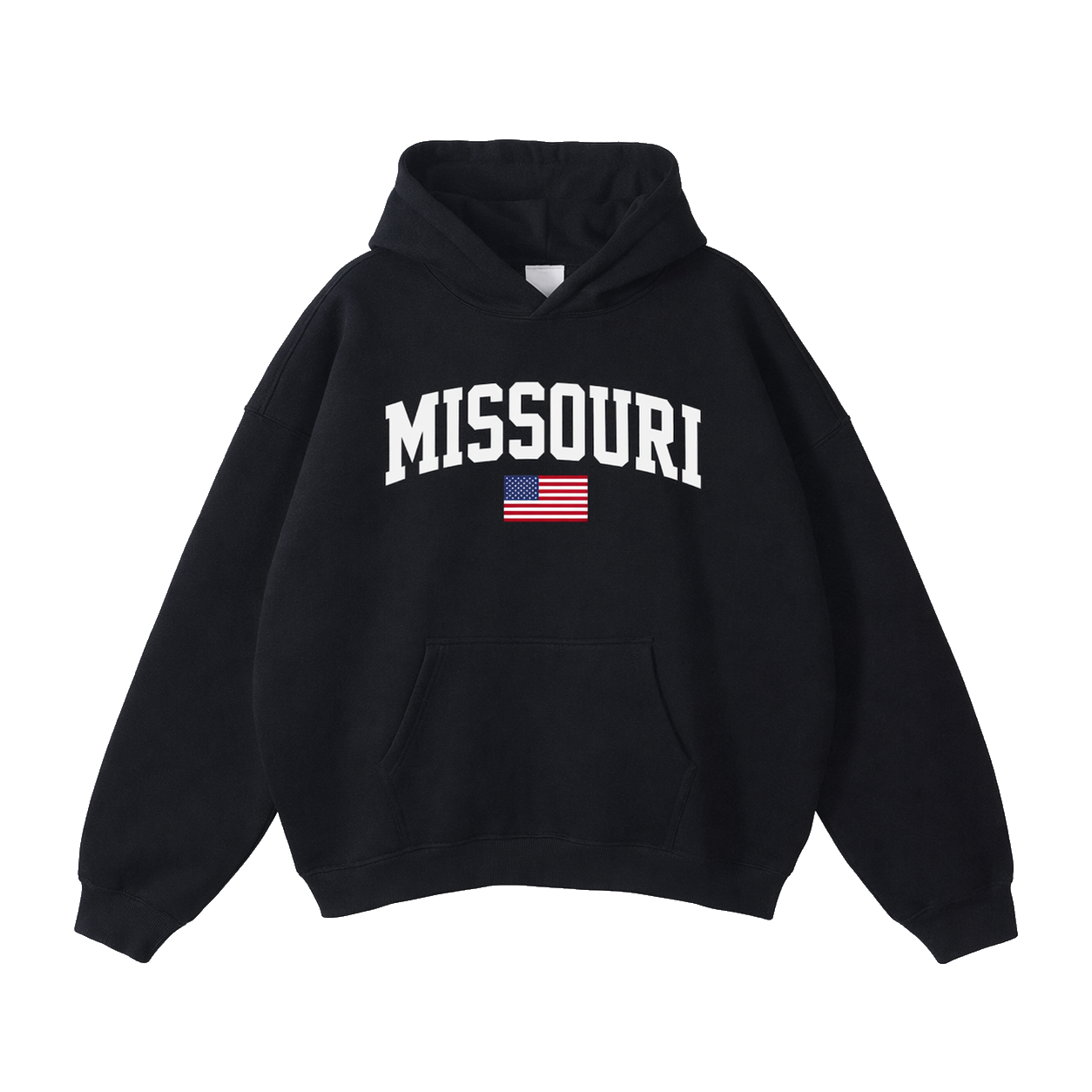 Collection 2 Missouri Oversize Fleeced Hoodie - Black front