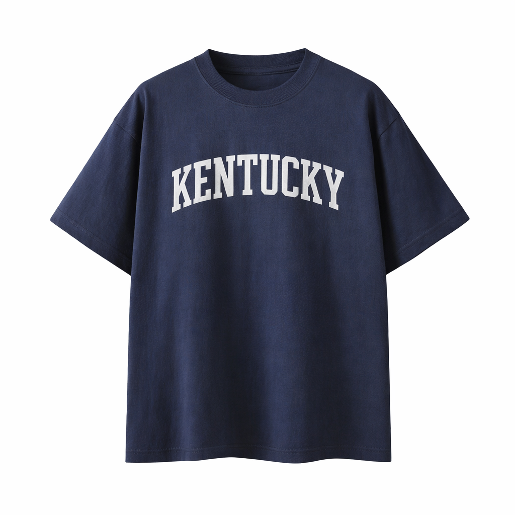 Collection 1 Kentucky Essential Cotton T-Shirt - Navy Blue front
