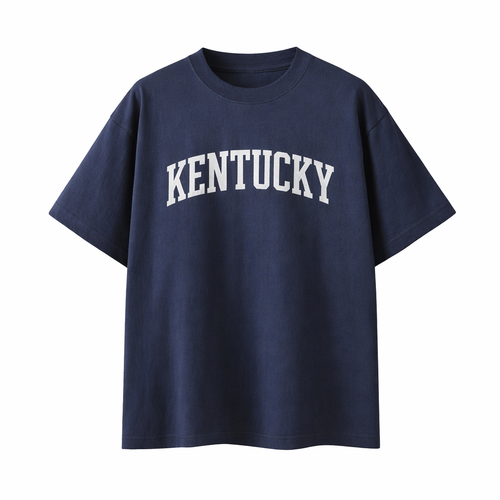 Collection 1 Kentucky Essential Cotton T-Shirt - Navy Blue front