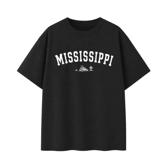 Collection 9 Mississippi Essential Cotton T-Shirt - Black front
