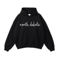 Collection 3 North Dakota Oversize Fleeced Hoodie - Black front