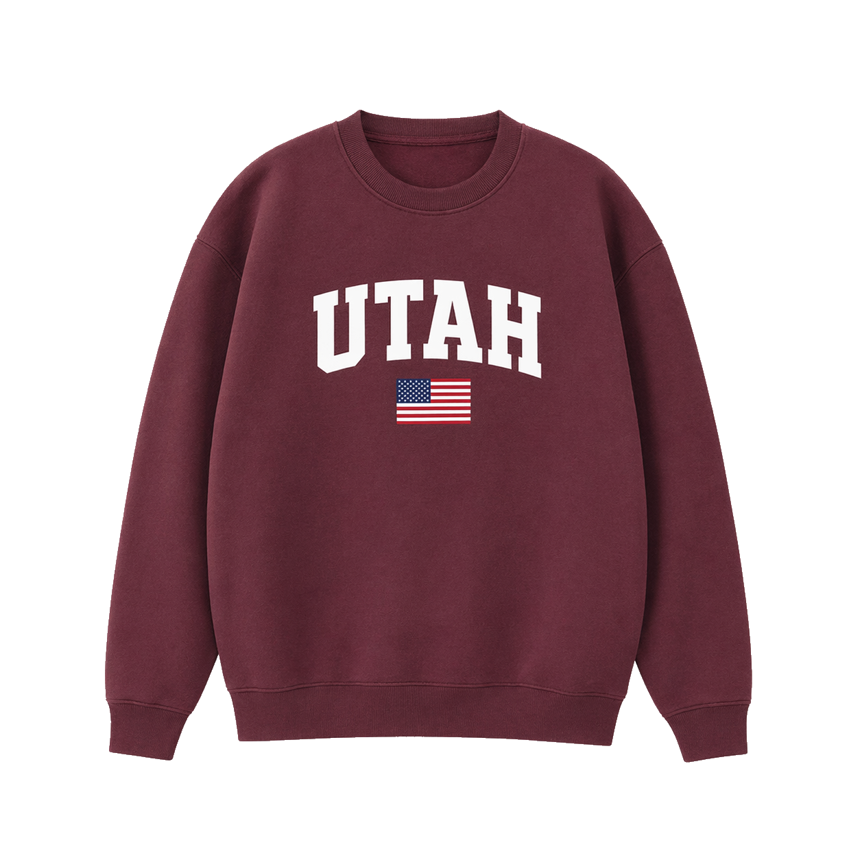 Collection 2 Utah Essential Heavyweight Crewneck Sweatshirt - Dull Red front