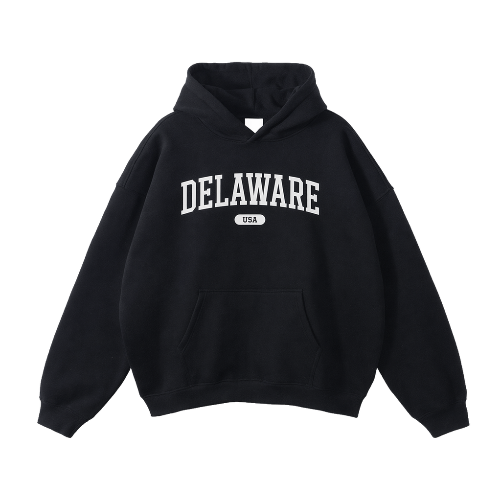 Collection 4 Delaware Oversize Fleeced Hoodie - Black front