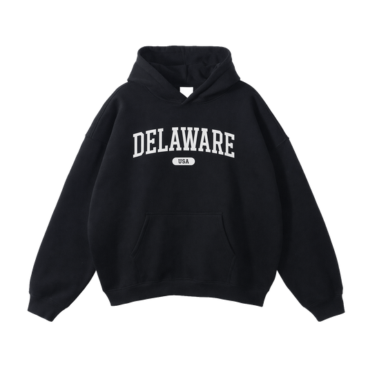 Collection 4 Delaware Oversize Fleeced Hoodie - Black front