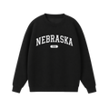 Collection 4 Nebraska Essential Heavyweight Crewneck Sweatshirt - Black front