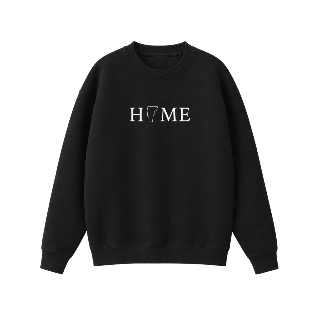 Collection 5 Vermont Essential Heavyweight Crewneck Sweatshirt - Black front