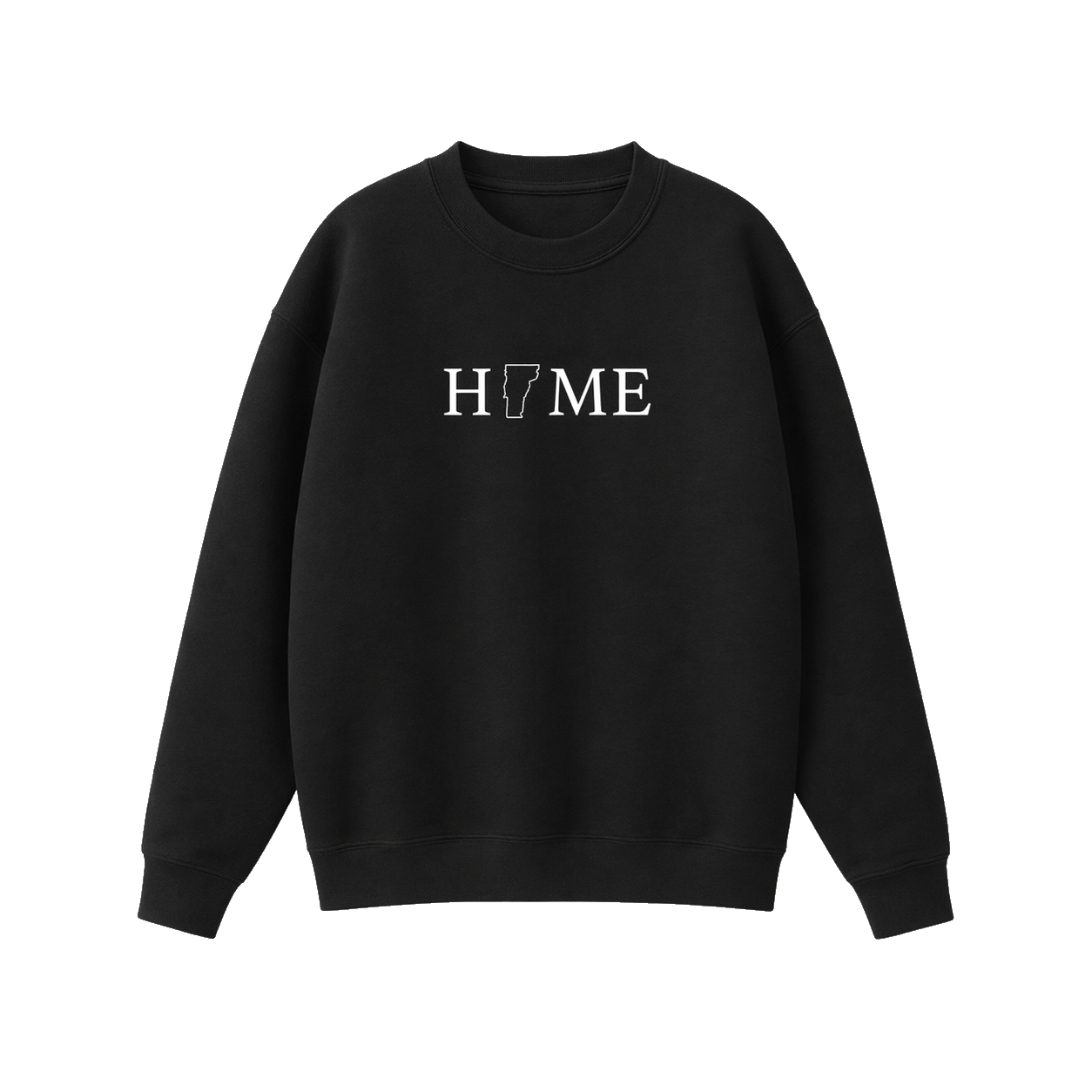 Collection 5 Vermont Essential Heavyweight Crewneck Sweatshirt - Black front