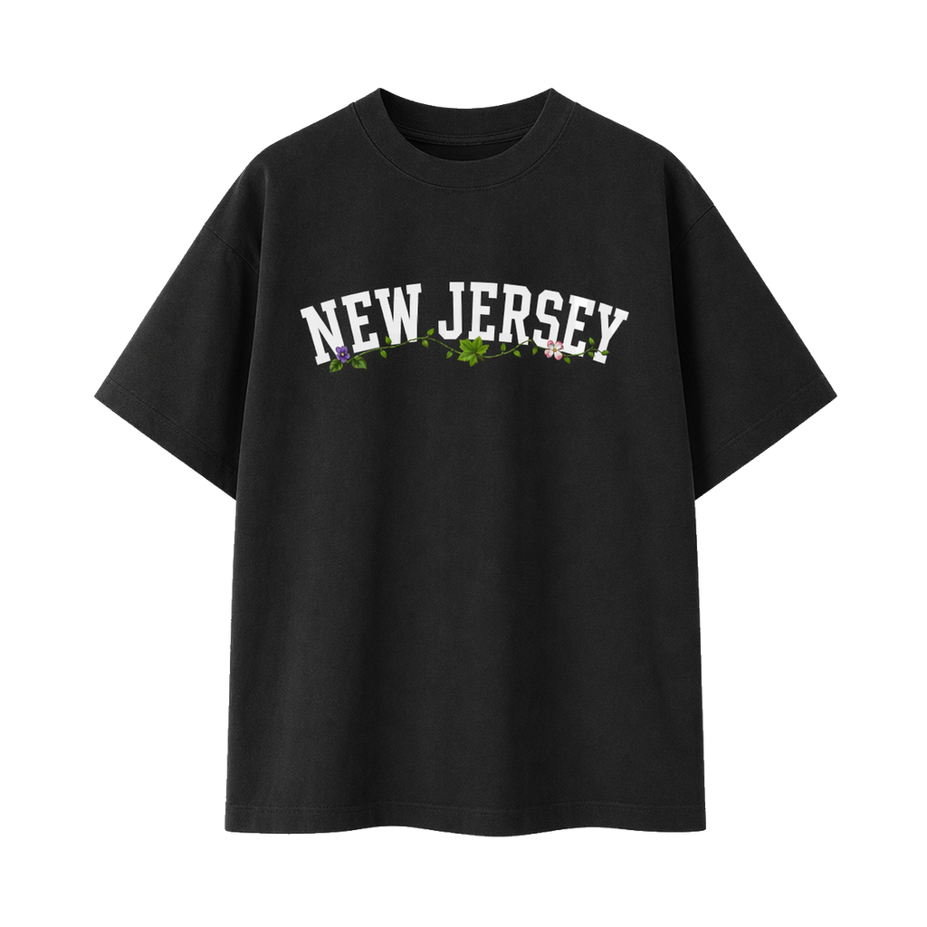 Collection 10 New Jersey Essential Cotton T-Shirt - Black front
