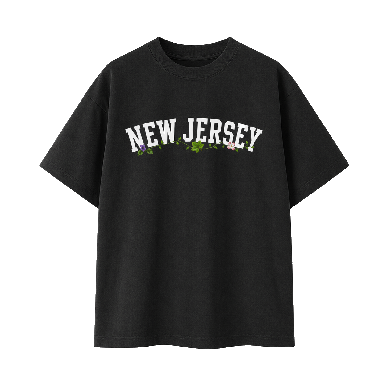 Collection 10 New Jersey Essential Cotton T-Shirt - Black front