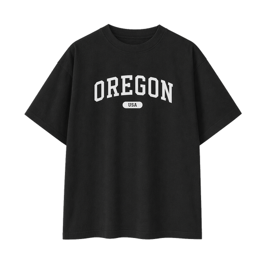 Collection 4 Oregon Essential Cotton T-Shirt - Black front