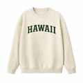 Collection 1 Hawaii Essential Heavyweight Crewneck Sweatshirt - Cream front