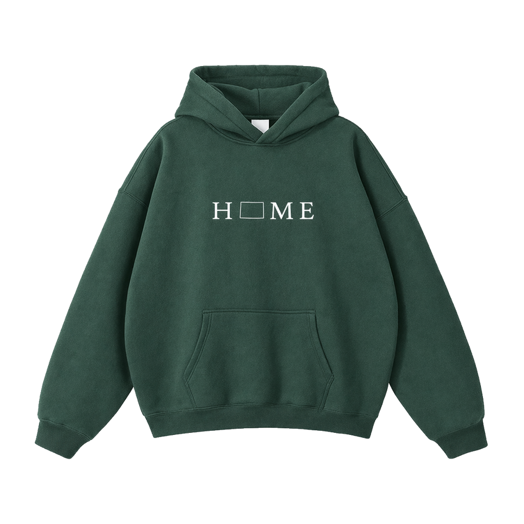 Collection 5 Colorado Oversize Fleeced Hoodie - Eden Green front