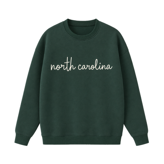 Collection 3 North Carolina Essential Heavyweight Crewneck Sweatshirt - Dark Green front