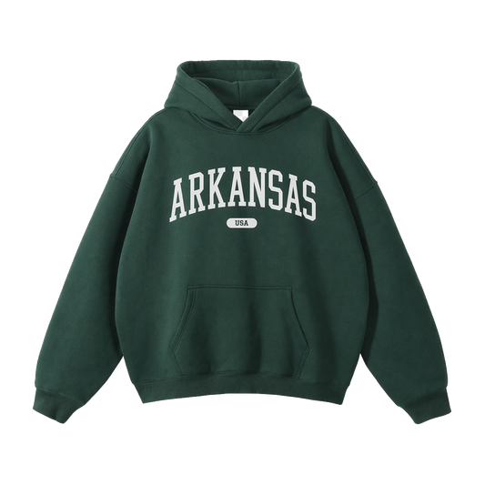 Collection 4 Arkansas Oversize Fleeced Hoodie - Eden Green front