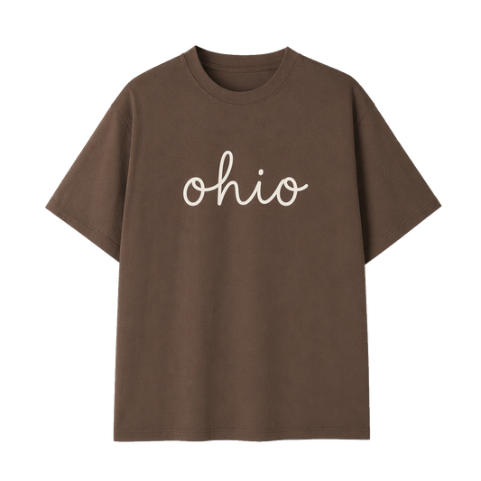 Collection 3 Ohio Essential Cotton T-Shirt - Coffee front