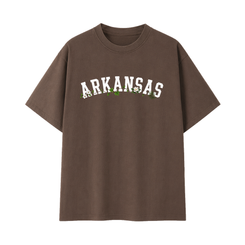 Collection 10 Arkansas Essential Cotton T-Shirt - Coffee front