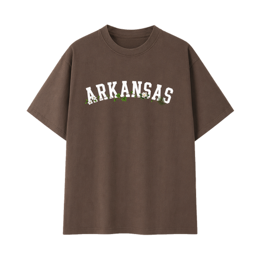 Collection 10 Arkansas Essential Cotton T-Shirt - Coffee front