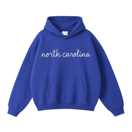 Collection 3 North Carolina Oversize Fleeced Hoodie - Klein Blue front
