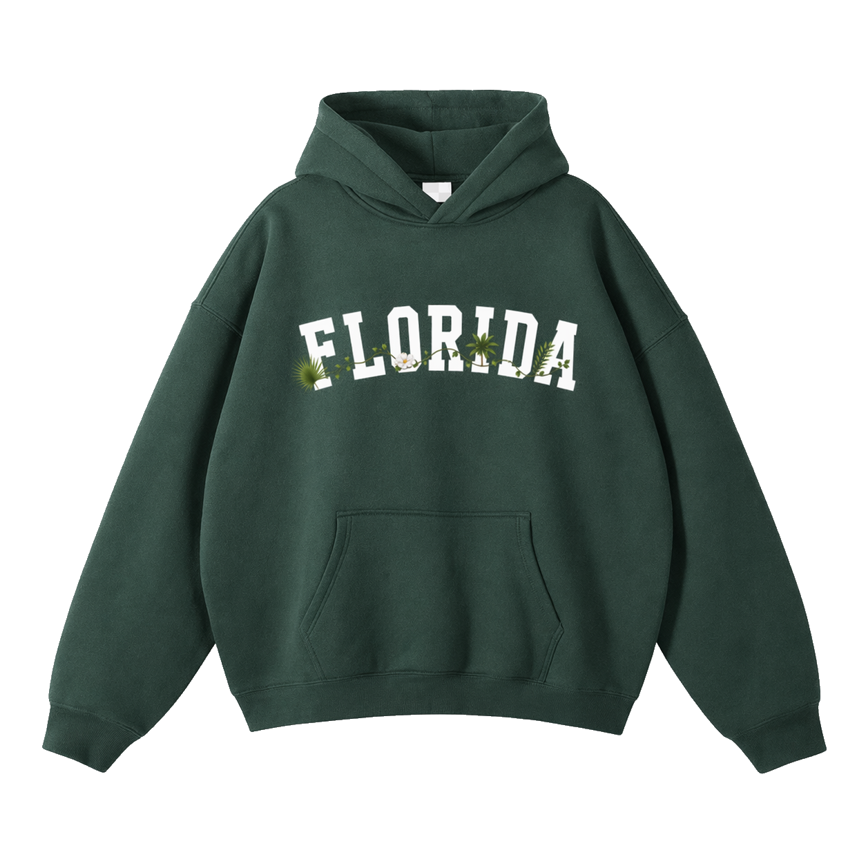 Collection 10 Florida Oversize Fleeced Hoodie - Eden Green front