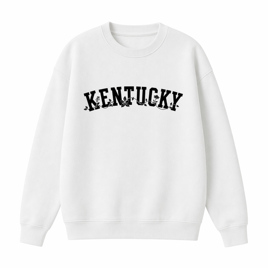 Collection 10 Kentucky Essential Heavyweight Crewneck Sweatshirt - White front