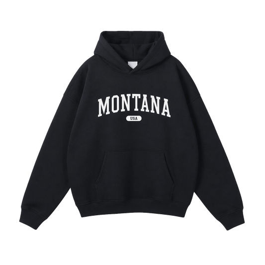 Collection 4 Montana Oversize Fleeced Hoodie - Black front
