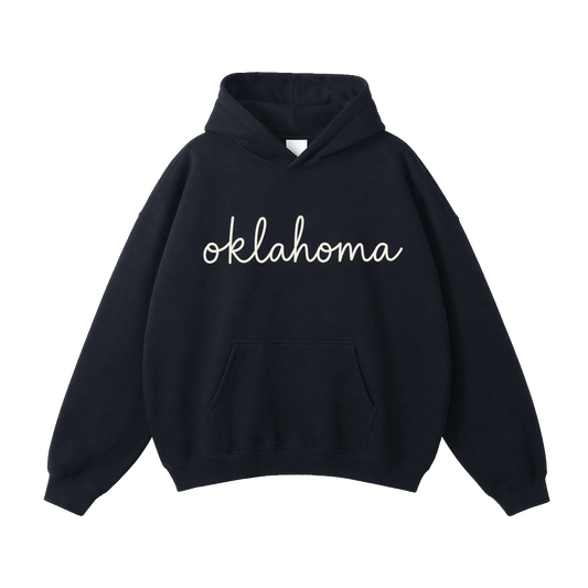 Collection 3 Oklahoma Oversize Fleeced Hoodie - Black front