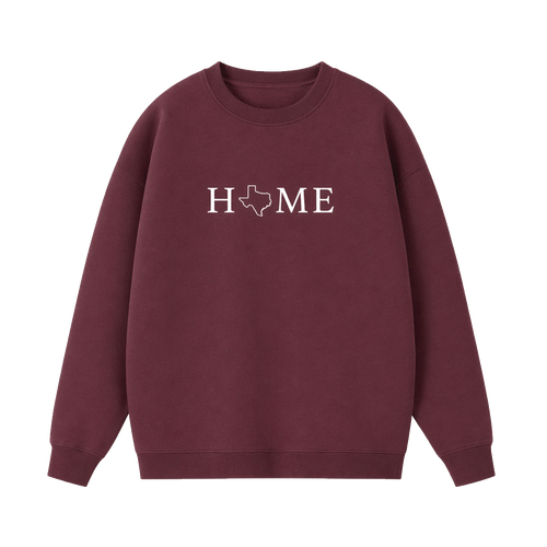 Collection 5 Texas Essential Heavyweight Crewneck Sweatshirt - Dull Red front
