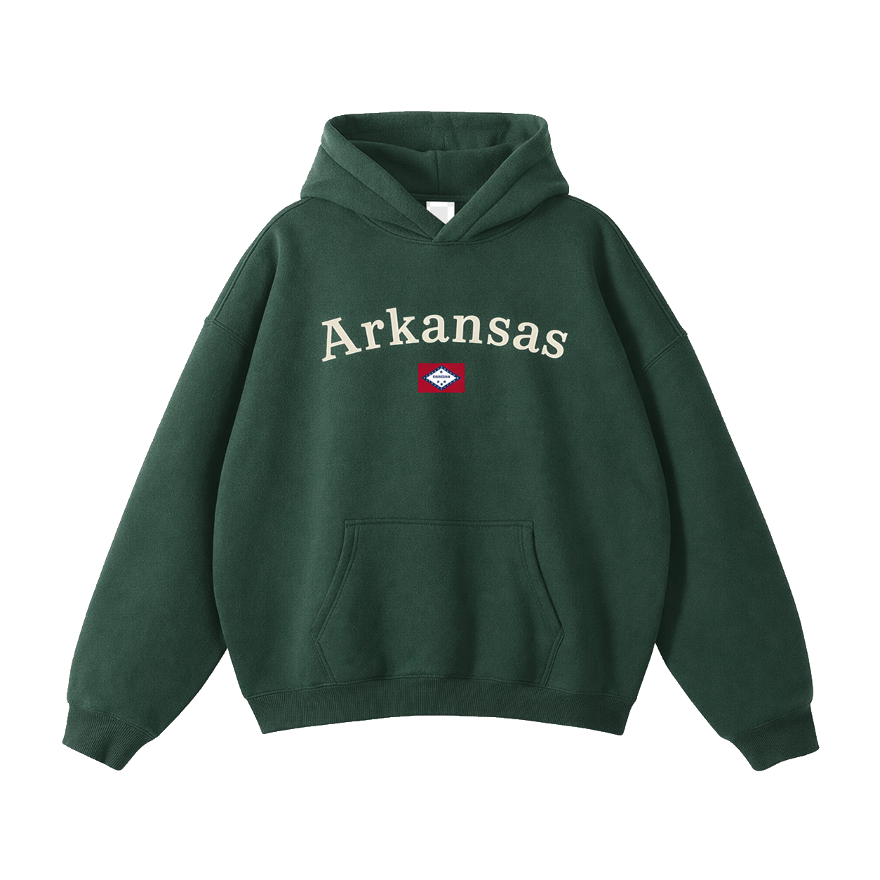 Collection 6 Arkansas Oversize Fleeced Hoodie - Eden Green front