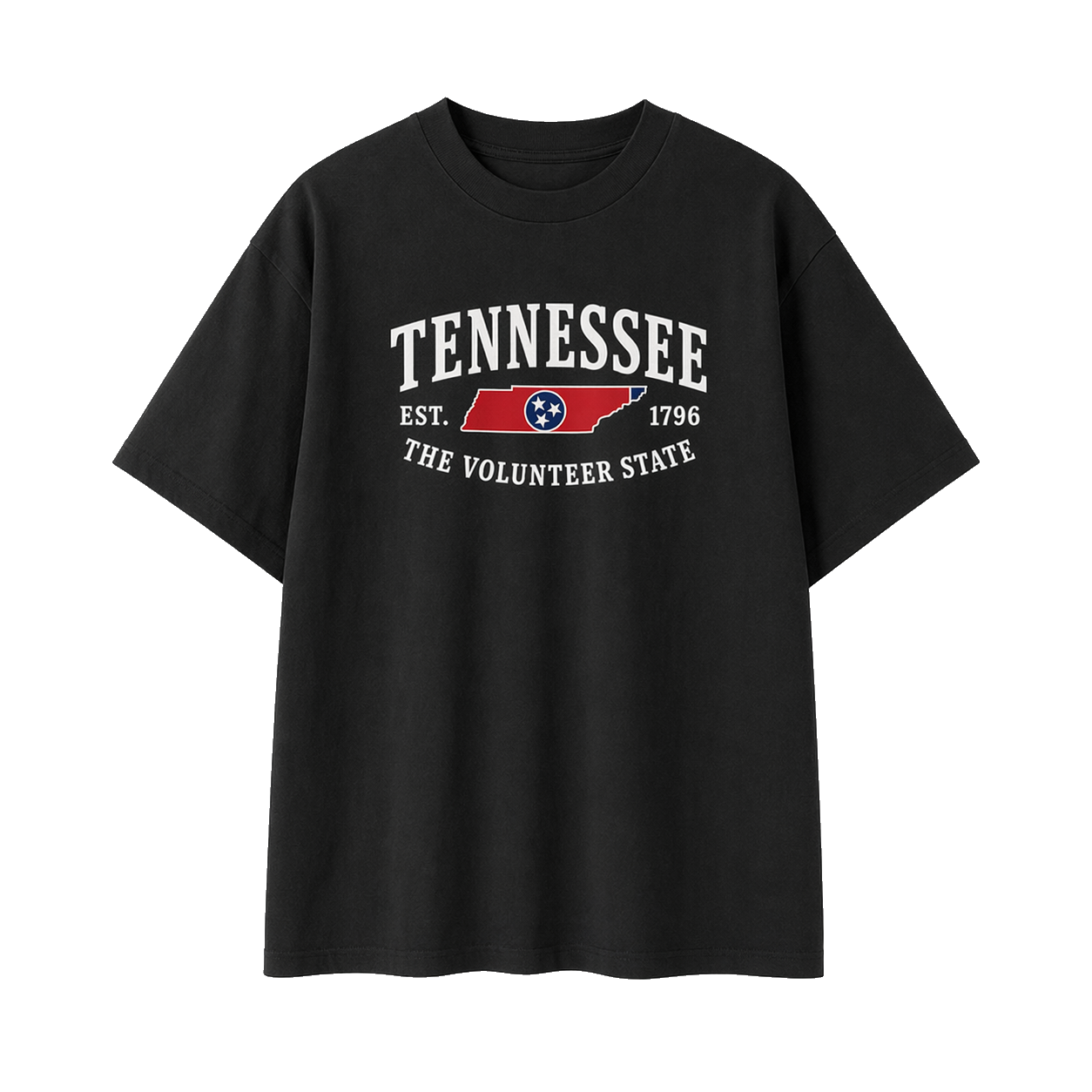 Collection 8 Tennessee Essential Cotton T-Shirt - Black front