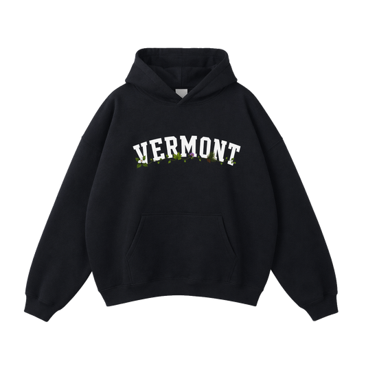 Collection 10 Vermont Oversize Fleeced Hoodie - Black front