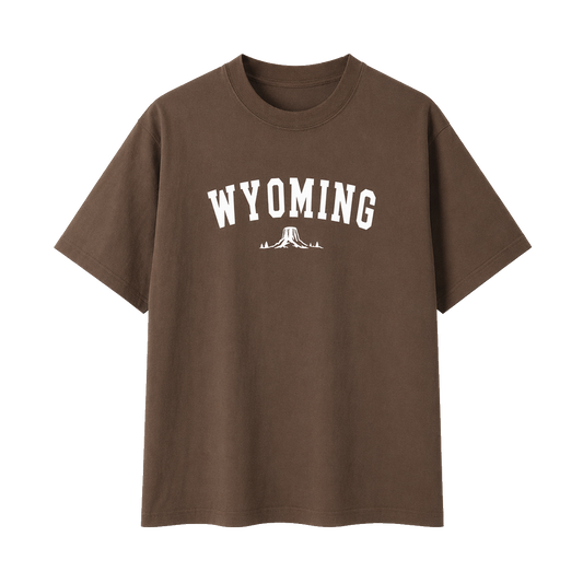 Collection 9 Wyoming Essential Cotton T-Shirt - Coffee front