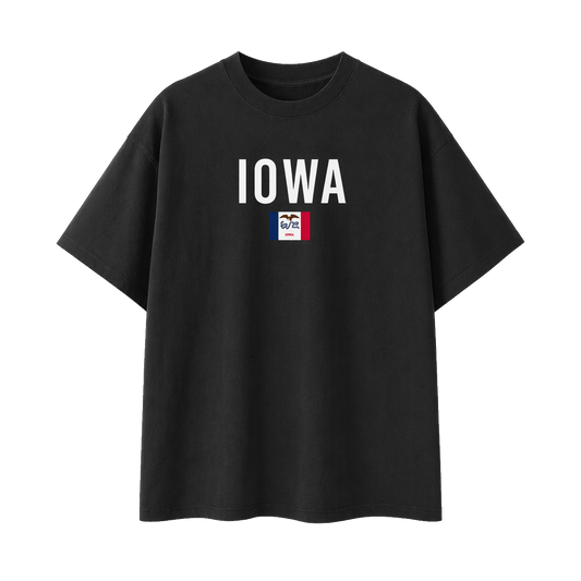 Collection 7 Iowa Essential Cotton T-Shirt - Black front