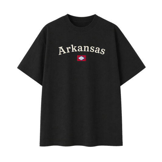 Collection 6 Arkansas Essential Cotton T-Shirt - Black front