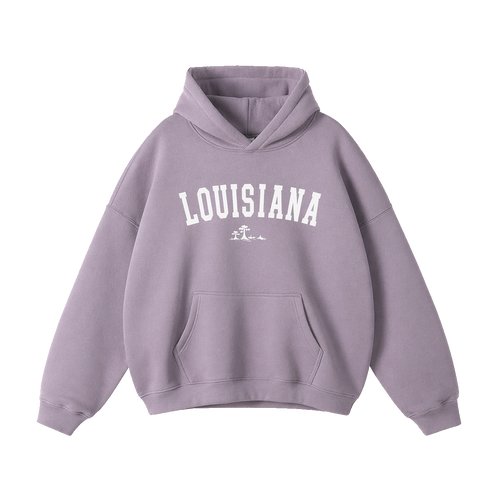 Collection 9 Louisiana Oversize Fleeced Hoodie - Light Purple front
