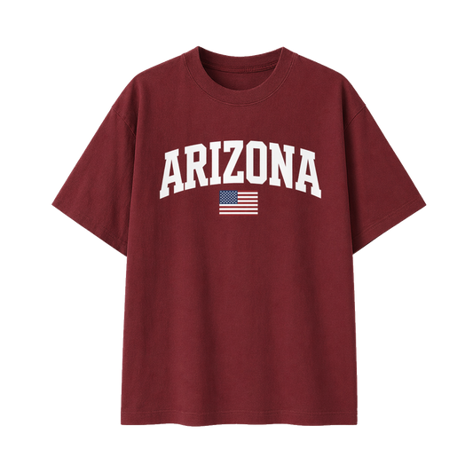 Collection 2 Arizona Essential Cotton T-Shirt - Wine Gray front