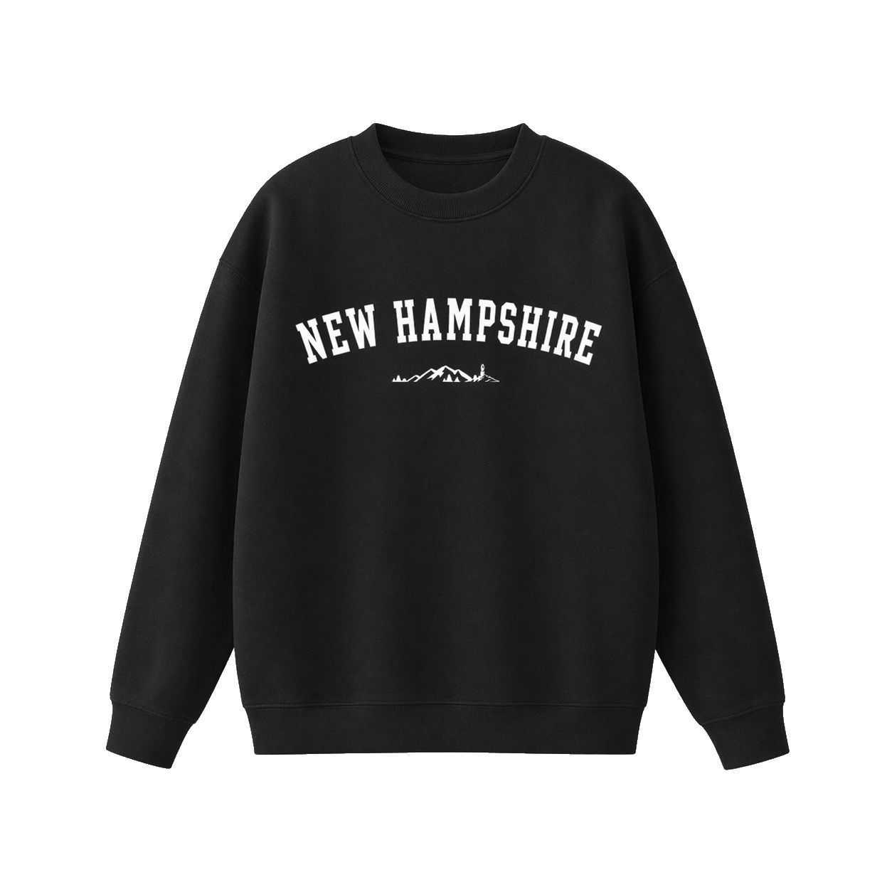 Collection 9 New Hampshire Essential Heavyweight Crewneck Sweatshirt - Black front