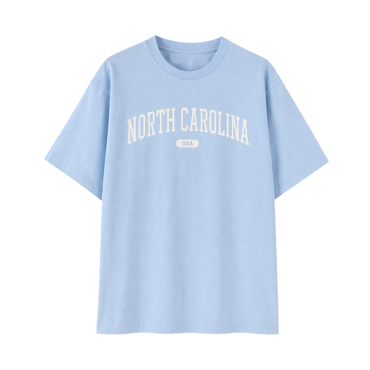 Collection 4 North Carolina Essential Cotton T-Shirt - Light Blue front