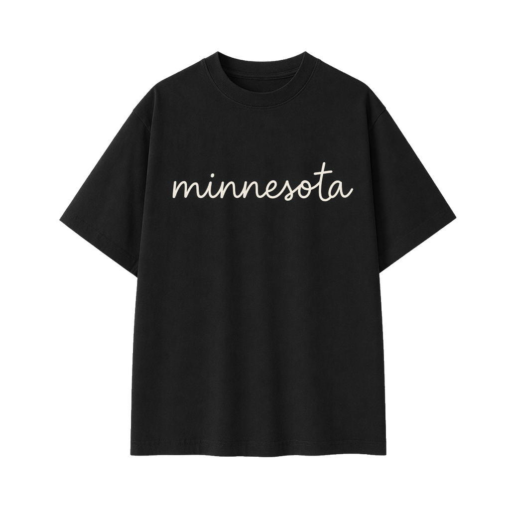 Collection 3 Minnesota Essential Cotton T-Shirt - Black front