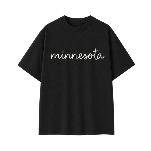 Collection 3 Minnesota Essential Cotton T-Shirt - Black front