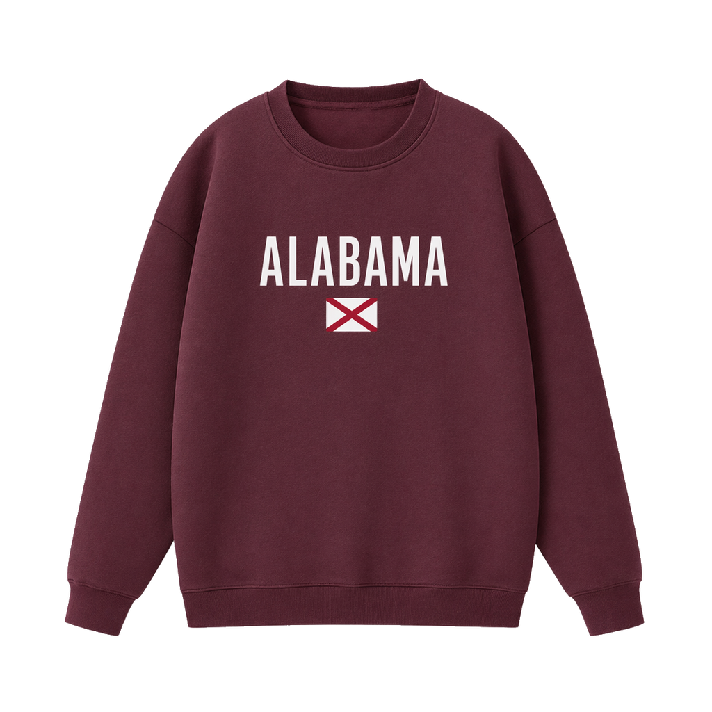 Collection 7 Alabama Essential Heavyweight Crewneck Sweatshirt - Dull Red front